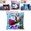 Led Vintage Cotton Linen Pillow Case With Color Changing Lights For Sofa And Couch Decor
