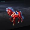 Эмалевая Брошь-Фигурка Красной Лошади - Броши Животные, Украшенные Стразами, Подарок-Украшение на Вечеринку Года Лошади