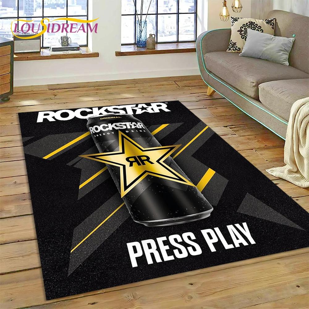 3D Коврик-Ковер Спортивный с Логотипом Rockstar Energy для Спальни Гостиной Дома Украшение Дивана, Большой Декоративный Коврик для Пола Детская Игровая, Подарок