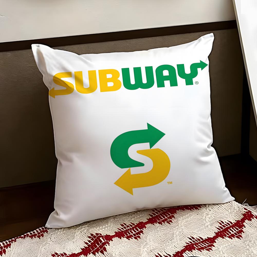 SSubway Cushion Cover Reversible Soft Durable Pillow Cover Home Car MultiScene Use for Daily Comfort