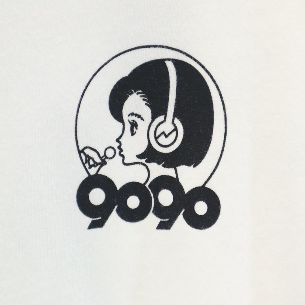 9090 Футболка с принтом на спине с длинным рукавом M белая Ron T Мужская Б/У