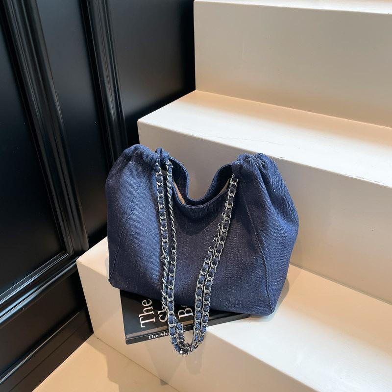 Женская легкая тканевая сумка большой вместимости, новая модель класса осень-зима, на плечо, сумка-мессенджер, сумка-тоут на цепочке