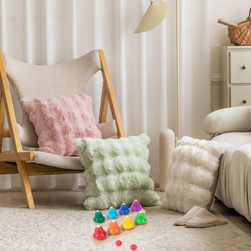 Montessori 8 Notes Music Bells Wooden Metal Bell Musical Learning Toy Intelligent Development
