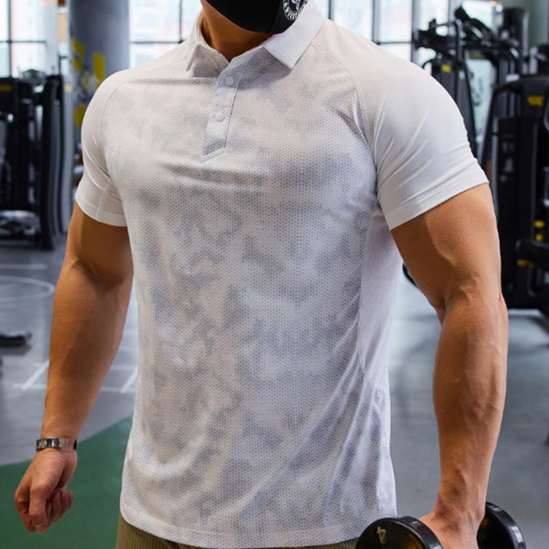 Мужская компрессионная толстовка Dry Fit с коротким рукавом, спортивная одежда для спортзала, фитнеса, топы, футболки для гольфа, спортивная одежда