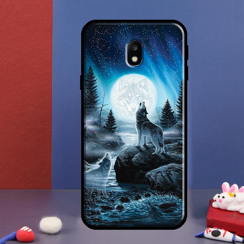 Милый чехол с галактическим волком для Samsung J4 J6 Plus J8 A6 A7 A8 A9 2018 J7 J5 J3 2017 A3 A5 J1 2016 Чехол для телефона