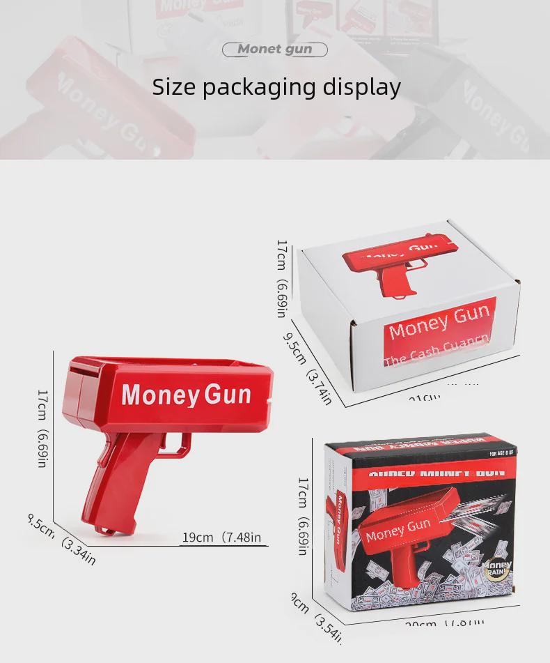 Уникальная игрушка-денежный пистолет для вечеринок и свадеб - стреляет купюрами долларов США