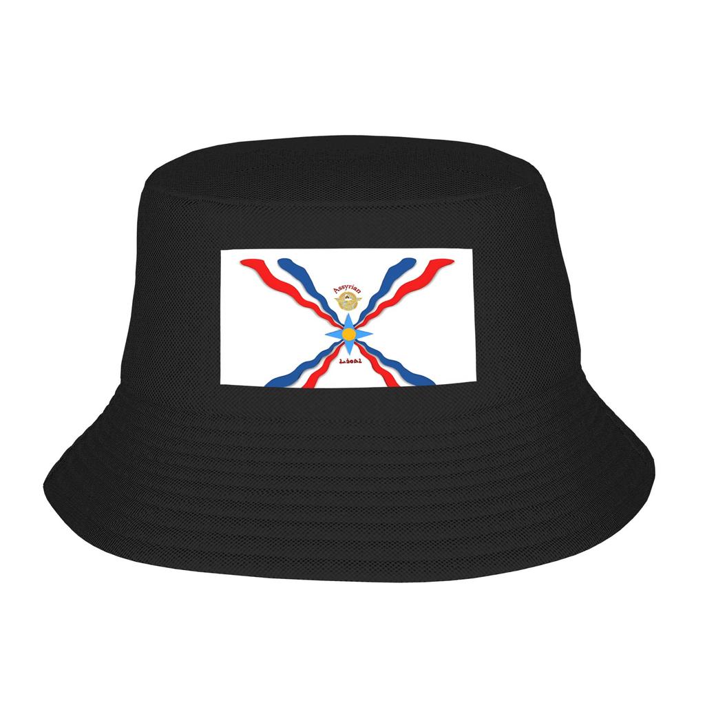 Assyrian Anunnaki Bucket Hat For Women FisherUnisex Hats Vintage Travel Hiking Caps Portable Hip Hop Pattern Sun Hats