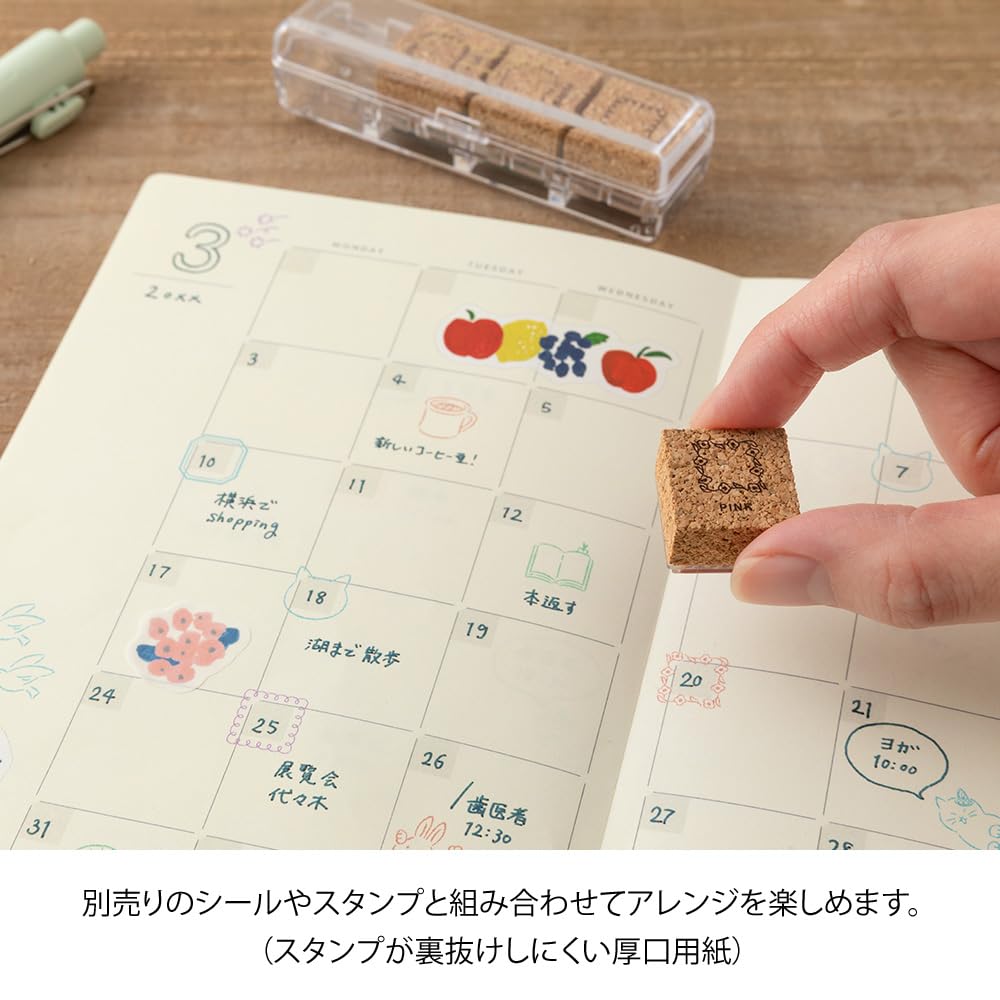 MIDORI Yuru-Log Casual Notebook, B6 - Pattern