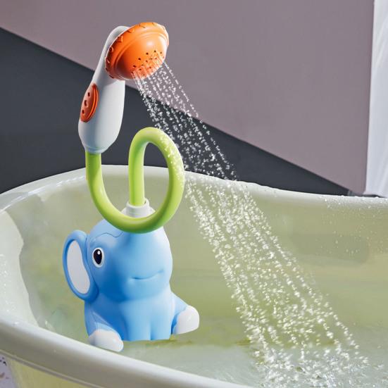 Слон Детская ванночка для душа Водонепроницаемые игрушки для купания Слон Насос Аксессуар для ванны Подарок для новорожденных Малышей