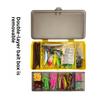 Double-layer Bait Box Set 302 Pieces 443g Accessories Lure Soft & Hard Bait Lead Head Hook Pin