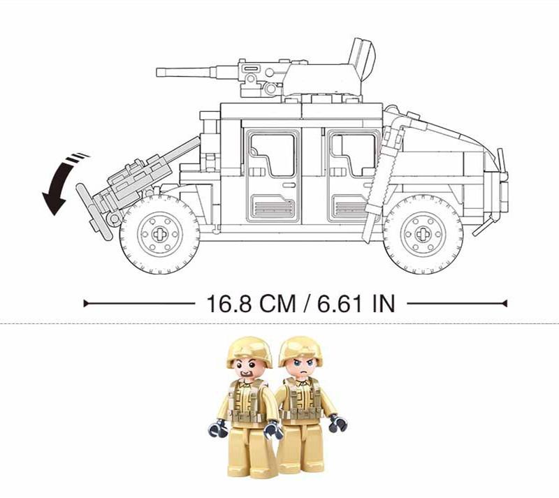 265 деталей WW2 Военный Сват H1 Штурмовой Бронированный Транспорт Строительные Блоки Образовательный Военный Армейский Солдат Машина Блоки для Творчества Игрушка Для Маленьких Мальчиков
