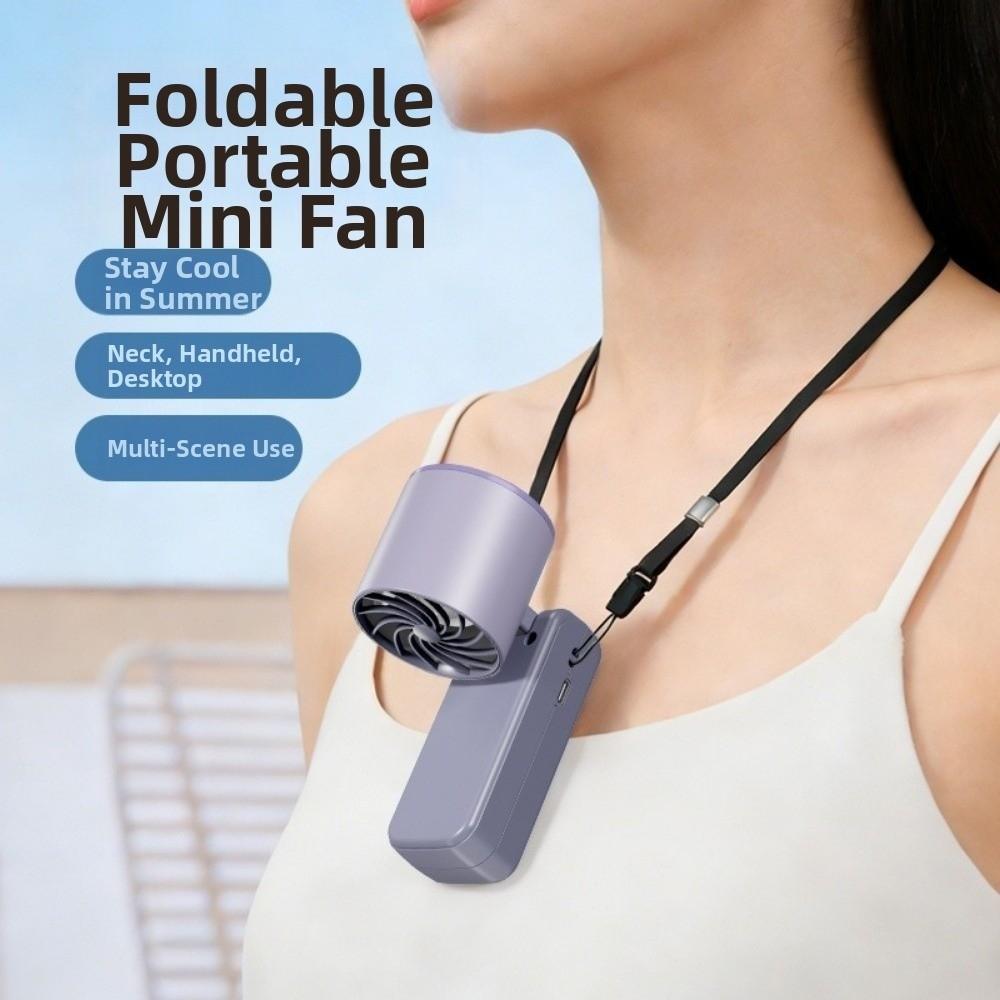 High-Speed Foldable Handheld Fan Portable Small Electric Fan Pocket Turbo Fan Camping