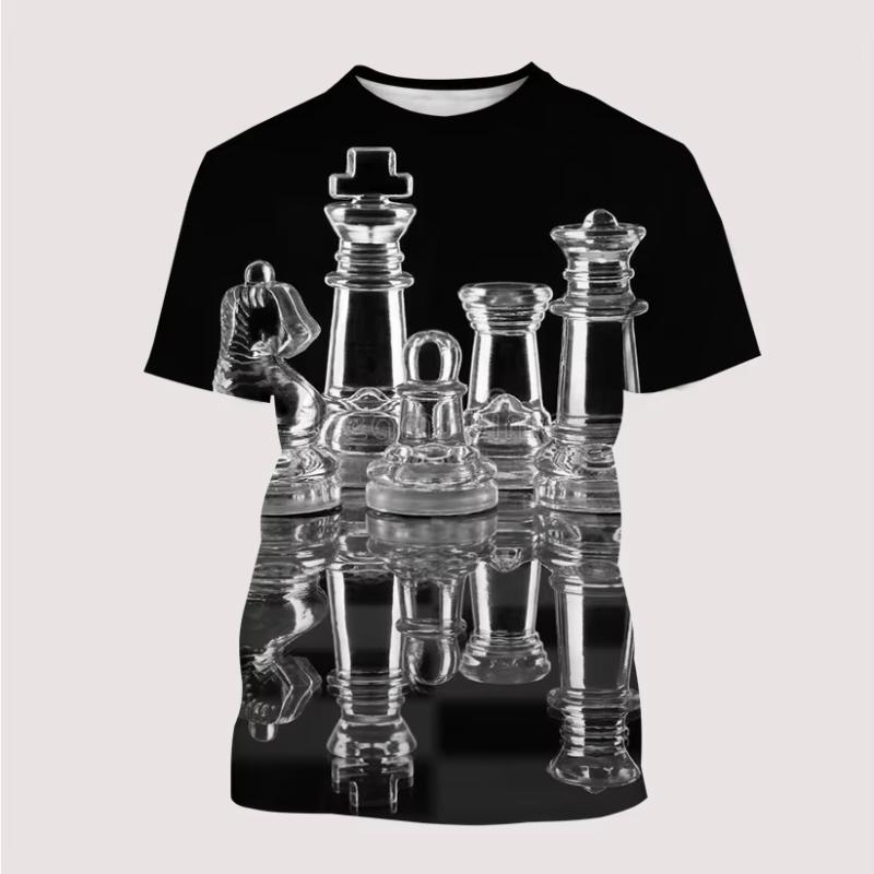 New Men's T Shirt 3D Print International Chess Graphic T-Shirts Summer Funny Harajuku O-Neck Top Men Kids Fashion Casual Tees