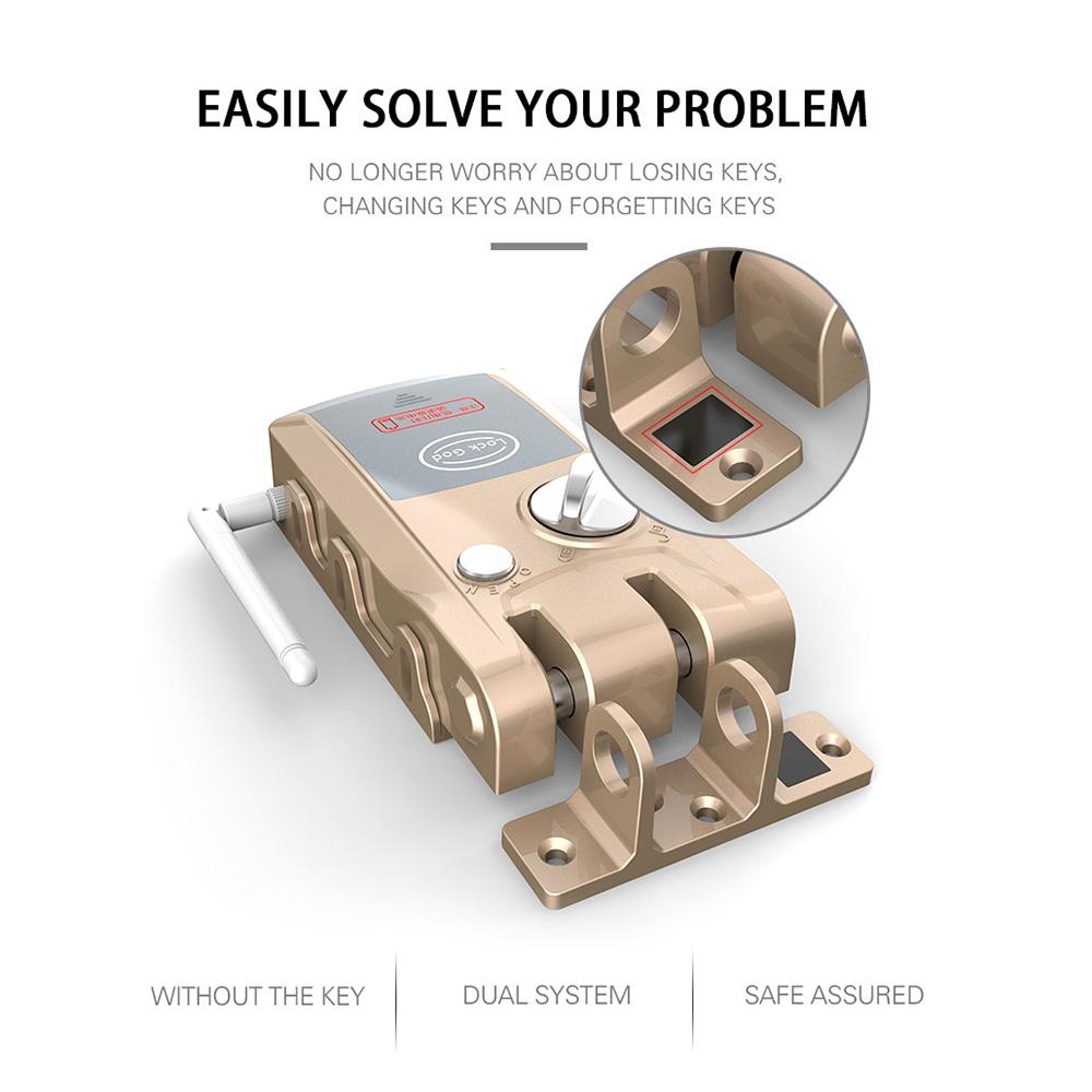 Remote Control Door Lock Home Security Double Anti-Theft Smart Lock App and BT Unlocking Wireless