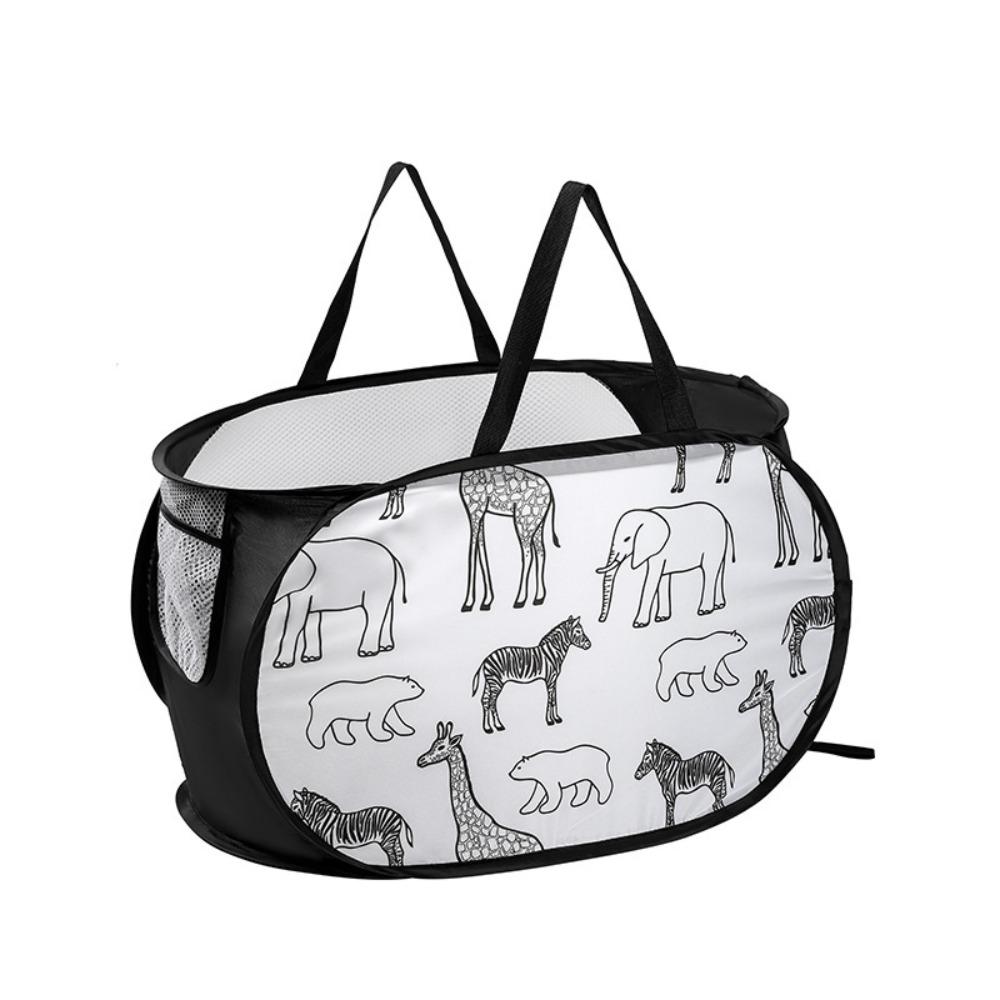 Cartoon Folding Laundry Basket Collapsible Laundry Hamper Space Saving Storage Basket Bedroom