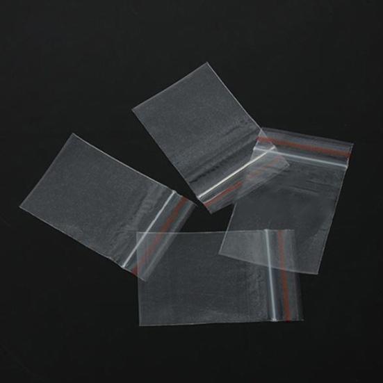 100 шт. Многоразовые пластиковые пакеты с самоклеящимся замком, прозрачные полиэтиленовые пакеты для хранения ювелирных изделий