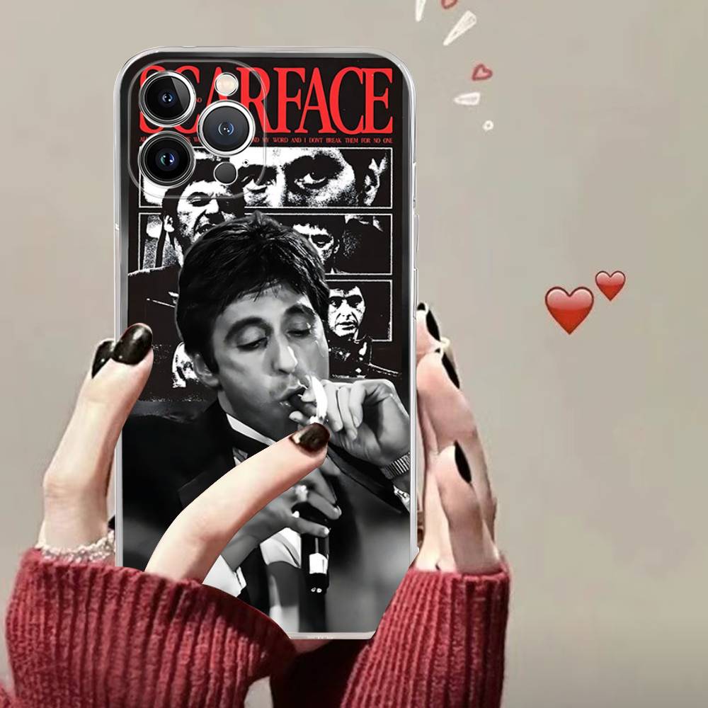 Vintage Classic S-scarface Fit For iPhone 16 15 Promax Phone Case iPhone 14 11 12 High end 13 Pro Silicone