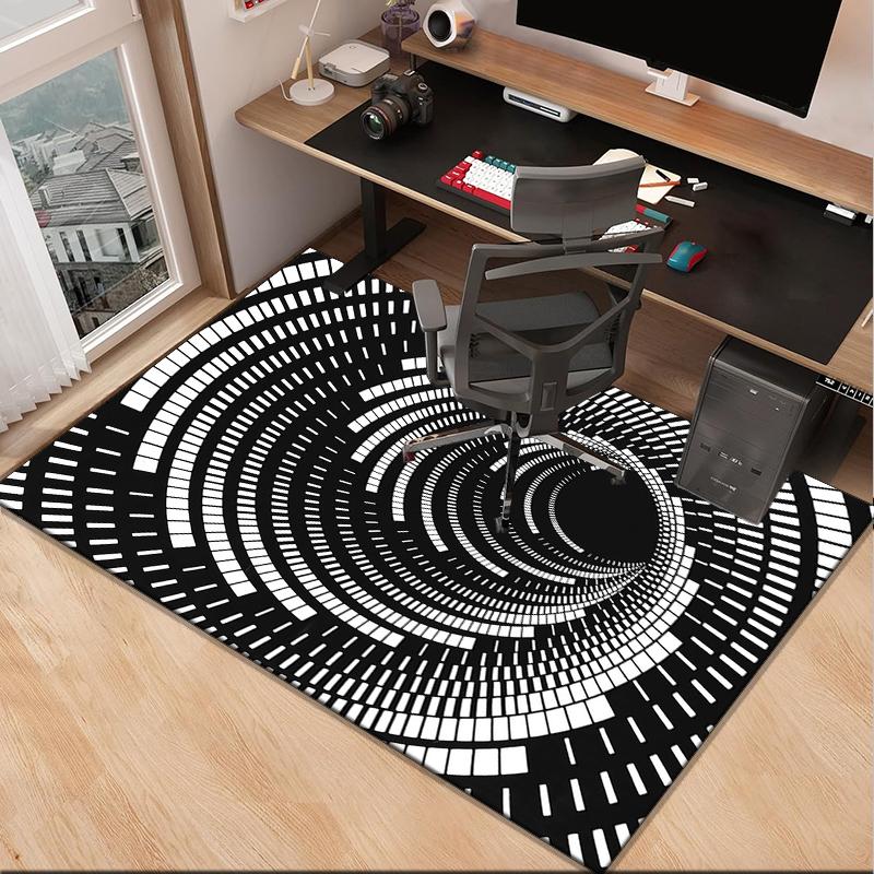 Abstract Geometric Composition Office Rug Chair Mat, Entryway Carpet, Suitable for Front Door, Bedroom, Living Room, Desk, Holiday Gift