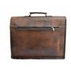 15" Women Genuine Vintage Brown Leather Messenger Shoulder Laptop Briefcase Bag