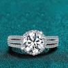 3ct Diamond Moissanite Ring for Women 925 Sterling Silver Band Engagement Wedding Party Luxury Rings with Certificate