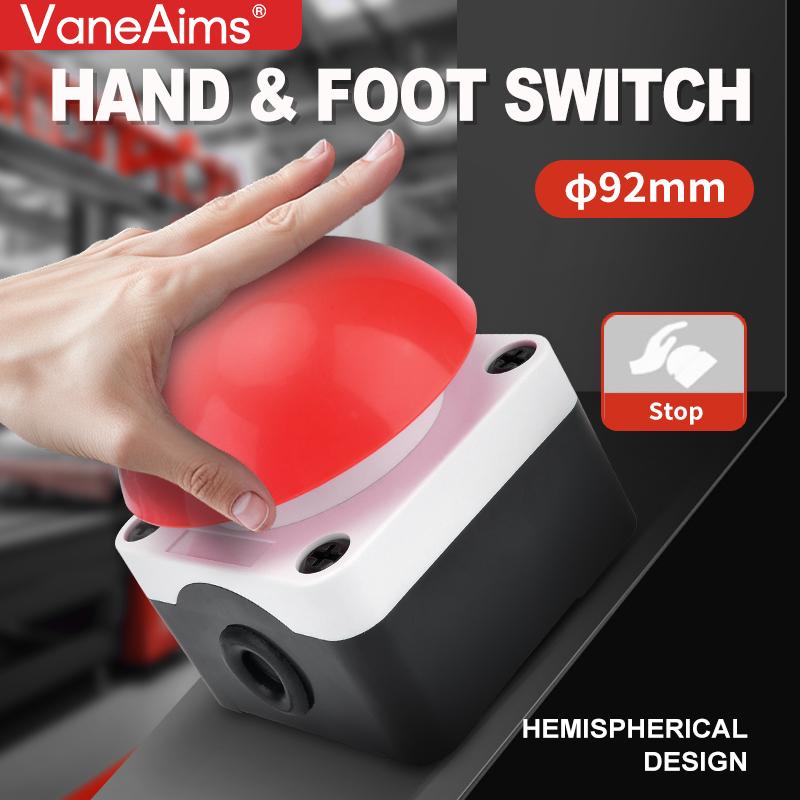 E-stop Pedal Push Button without Fixation Waterproof IP67 Self reset Momentary Foot Switch Big Mushroom Emergency Stop Buttons