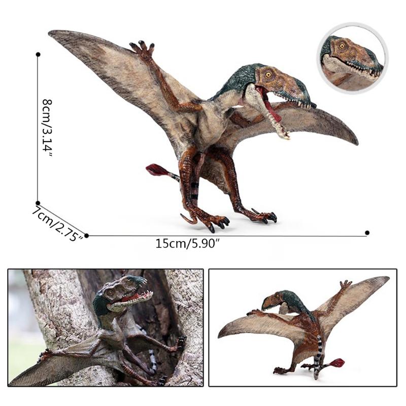 Dinosaur Toy Plastic Figure Surprise Gifts Pterosauria Children Home Decoration Finger Solid Simulator Model Party Props