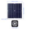 20W Solar Powered Fan 10 Inch Waterproof USB Solar Panel Vent Exhaust Fan High Speed Air Flow Outside Kit for Chicken