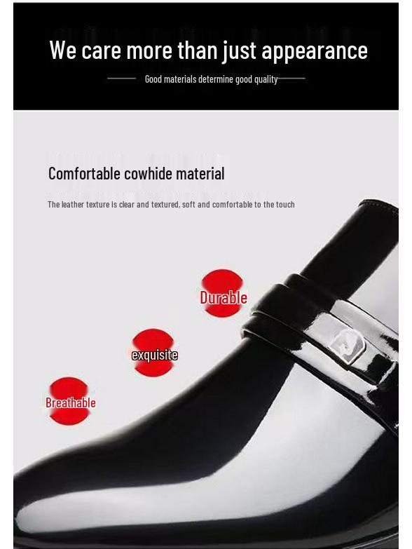 Мужские формальные туфли слипоны из черной кожи - Деловой кэжуал