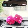 Six-Color Number Car Pendant Plush Dice Simulation Puzzle Color Points Sponge Square Dice for Gaming And Car Decor