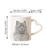 Keeshond, Dutch Barge Dog, Smiling Dutchman, - cup with a dog, adorable cup with a heart-shaped handle, universal gift from the Art-Dog brand