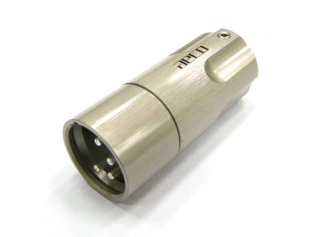 Aeco XLR 4Pole Male AX4-1611S, 1pcs1set, Silver Plating, Vacuum Bag