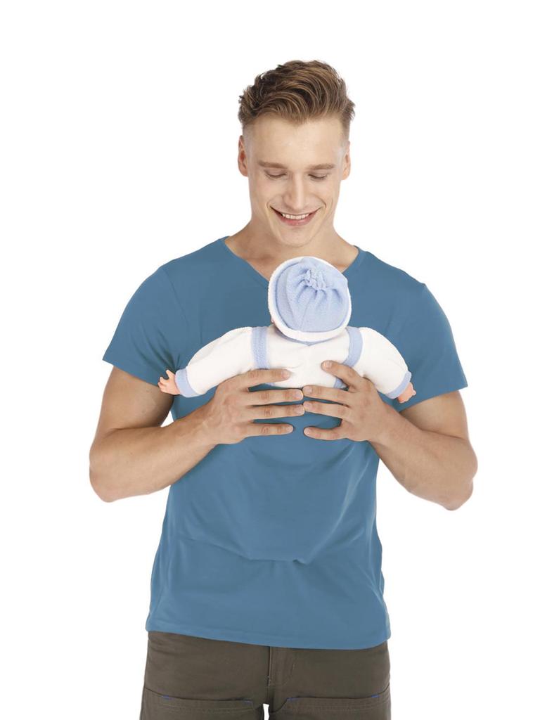 Kangaroo Mom & Dad Multifunctional Nursing Pullover Casual Round Neck T-shirt