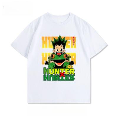 Футболка с ретро-принтом аниме Hunter X Hunter 2026, Футболка с коротким рукавом, Мужская и женская футболка, Мужская футболка, Унисекс, подарок, Топ