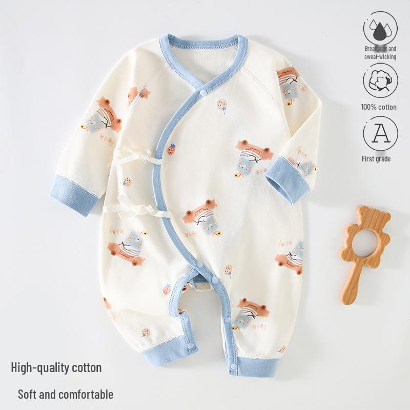 Весенний хлопковый ромпер для новорожденных - Боди с длинным рукавом для девочек