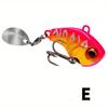 1Pcs Rotating Jig Metal VIB Spoon Spinner Fishing Lures Vibration Hard Bait For Bass Pike Winter Ice Fishing Tackle