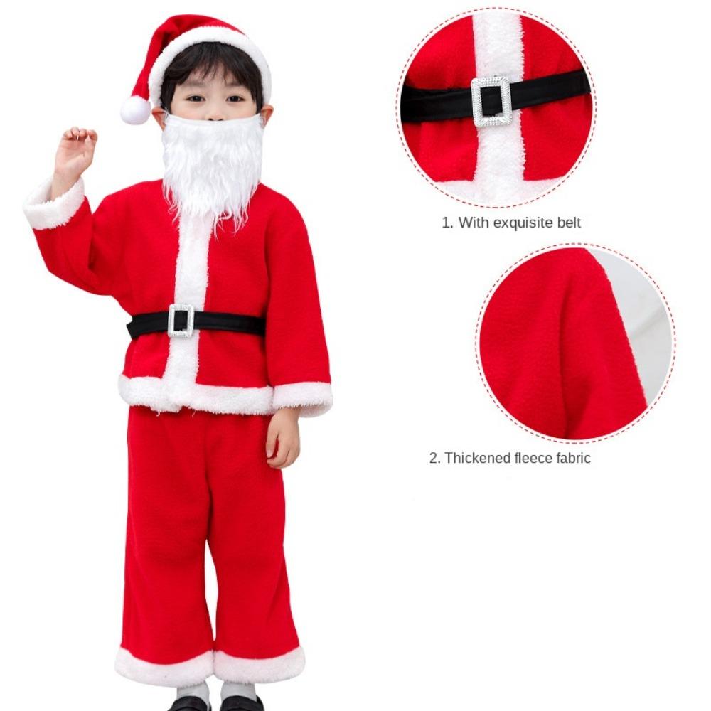 Long Sleeve Children's Christmas Clothes Fleece Kids Cosplay Clothes Winter