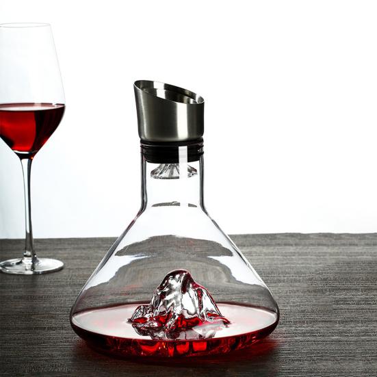 Стеклянный графин для вина с аэратором, фильтрация из нержавеющей стали, 12 каналов аэрации, емкость 1600 мл, графин для красного вина ручной работы для винных бутылок