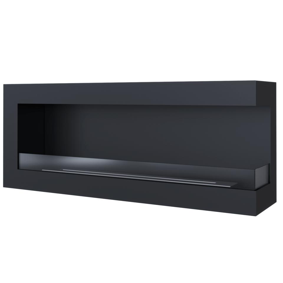 Камин на биоэтаноле настенный DELTA 1200 TÜV правый с декоративными камнями с набором декоративных камней