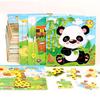 Деревянная доска-пазл с животными для раннего развития детей 0-3 лет - 9 деталей, развивающая игрушка