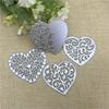 1 Set Metal Love Shape Cutting Dies Wedding Hollow Flower Pattern Heart Die Cuts for Card Making Stencil Embossing Scrapbooking