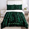 Matrix Bedding 3 Piece Set HD Print Duvet Cover Pillowcases for Teens Adult Bedroom Decoration Christmas Gift