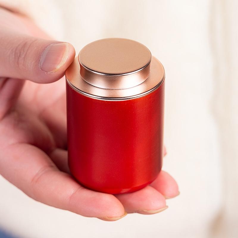 Portable Mini Tea Tin Can Creative Sealed Tea Storage Jar Empty Metal Container for Home Kitchen