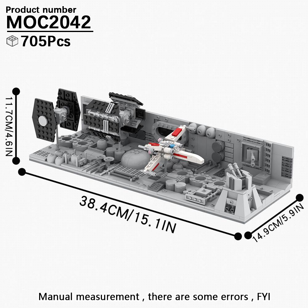 MOOXI Серия «Космические войны» Сценарная модель MOC Кирпич DIY Диорама Взрослые Детские Игрушки Набор строительных блоков Монтессори Подарки Украшение
