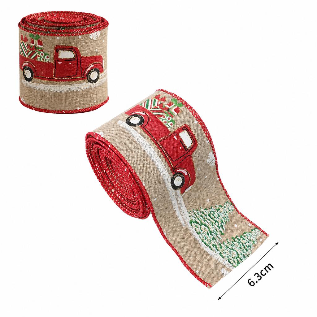 2M Christmas Tree Ribbon Decorative Gift Wrapping Ribbon Christmas Themed Ribbon Rustic For Railing Decoration Christmas Related