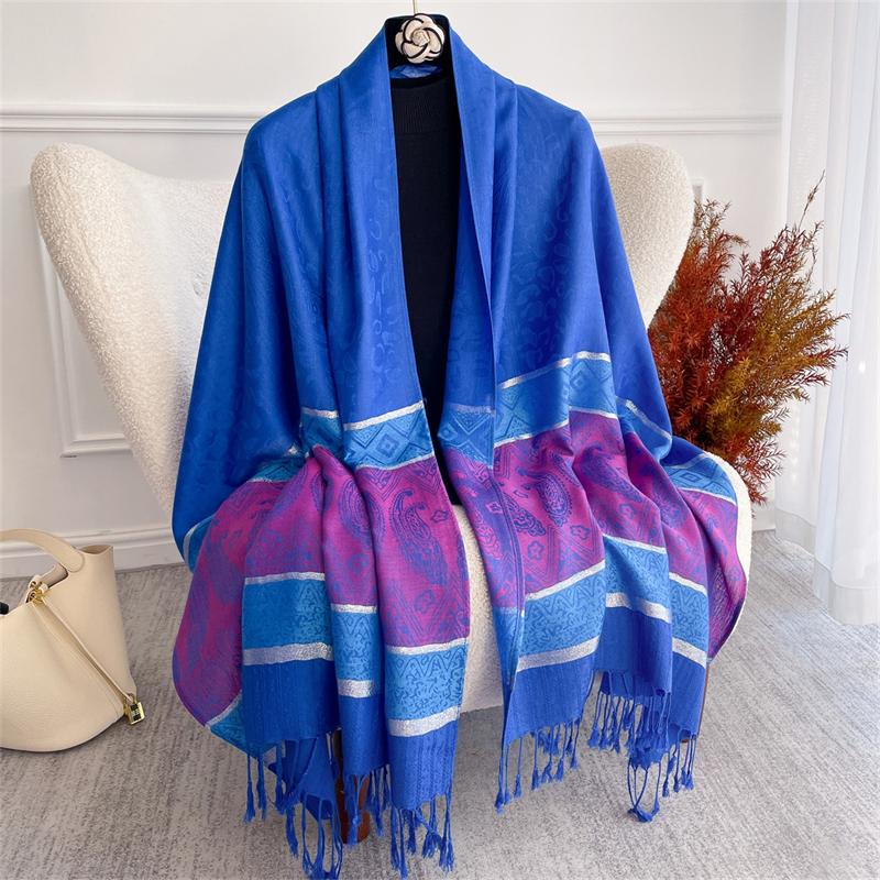 New Luxury Autumn Cashmere Pashmina Shawls Women Warm Jacquard Scarves Lady Wrap Foulard Poncho Echarpe Stoles Scarf