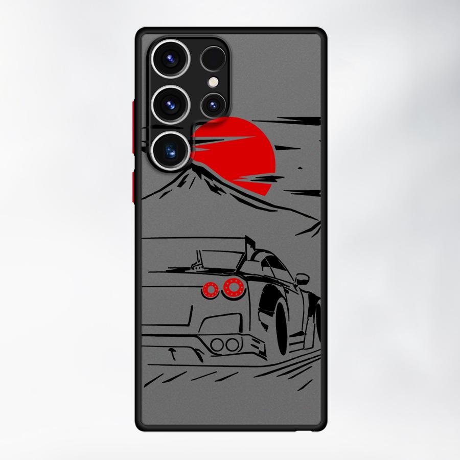 Мультяшный закат Автомобиль Чехол Задняя крышка телефона для Samsung Galaxy S20 FE S22 S21 S25 Ultra S26 S23 FE Note 20 Ultra 10+ S24 Plus
