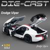 1/24 Dodge Viper ACR SRT Модель спортивного автомобиля из сплава Литой металл Гоночные автомобили для трека Модель автомобиля Звук и свет Детская игрушка Подарок