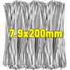 Stainless Steel Cable Ties Heavy Duty Self Locking Metal Zip Ties Fastening Rings Straps Binding Tie for Exhaust Machinery Fence