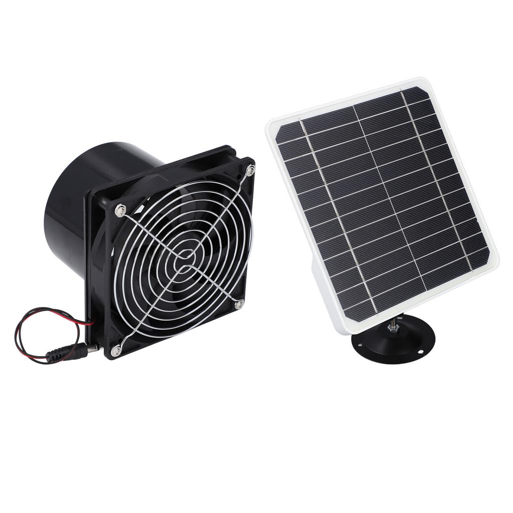 6.5 Inch Solar Powered Exhaust Fan 50W 12V ABS Monocrystalline Silicon Solar Panel Ventilation Fan