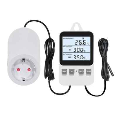 Ketotek Цифровой термостат с таймером, регулятором температуры, розетка термостата, выход для нагрева, охлаждения, вилка EU/UK/US с подсветкой
